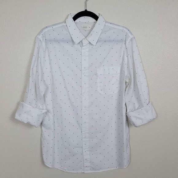 WR Pin Dot Lightweight Button-down, Size M - Picture 1 of 5